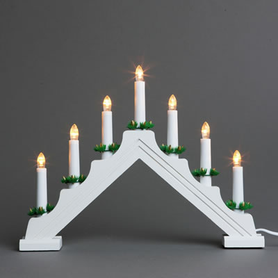 Wooden and metal bridge candle light